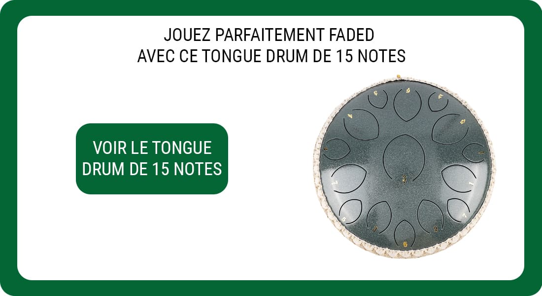 Publicité pour un Tongue Drum de 15 Notes à percussion