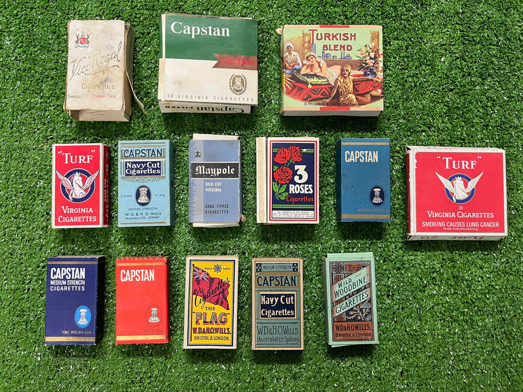 53) Vintage Cigarette Packets Mixed Brands - Lot of 14