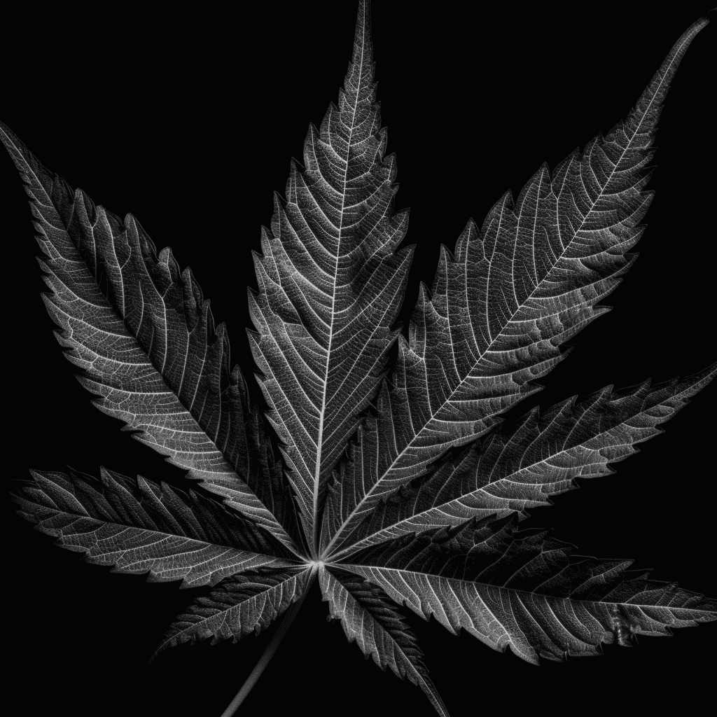 Black Cannabis leaf