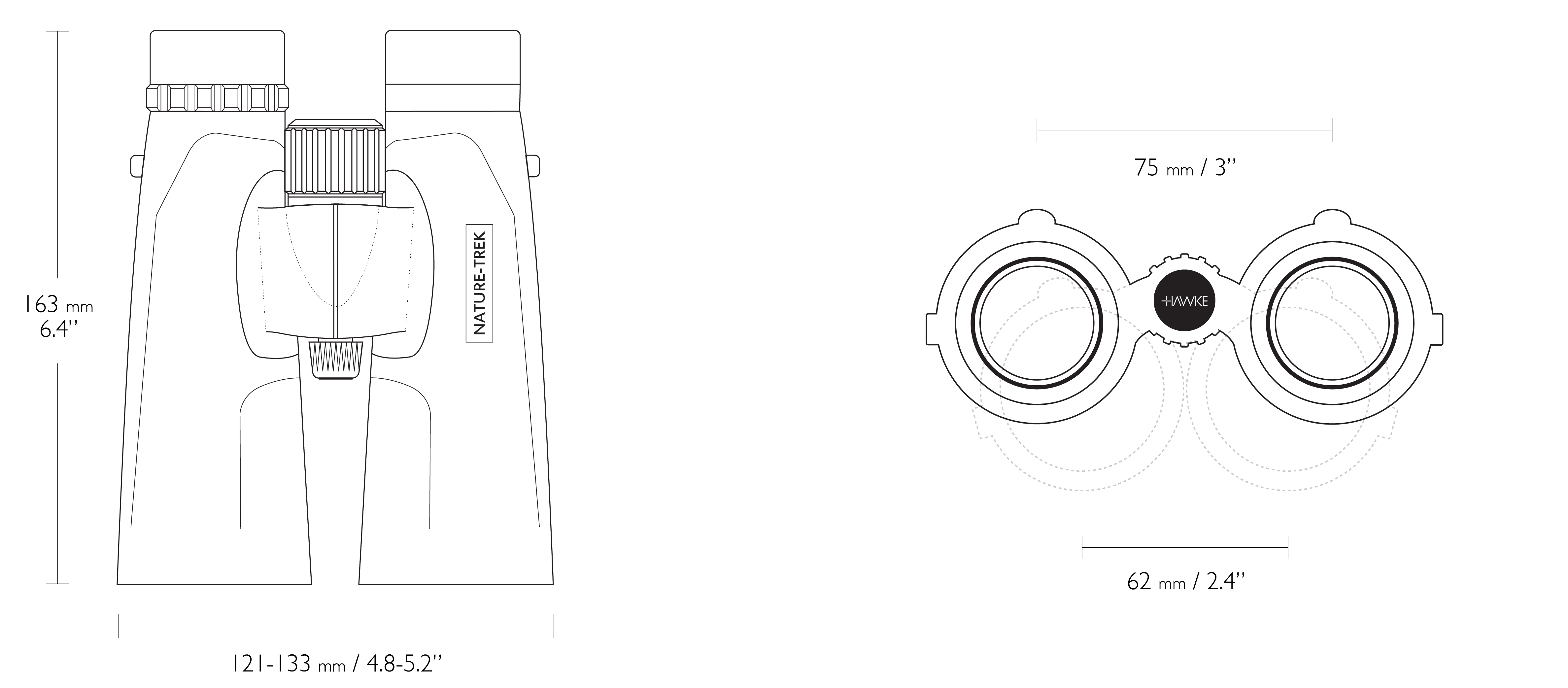 CAD Drawing of the Binoculars