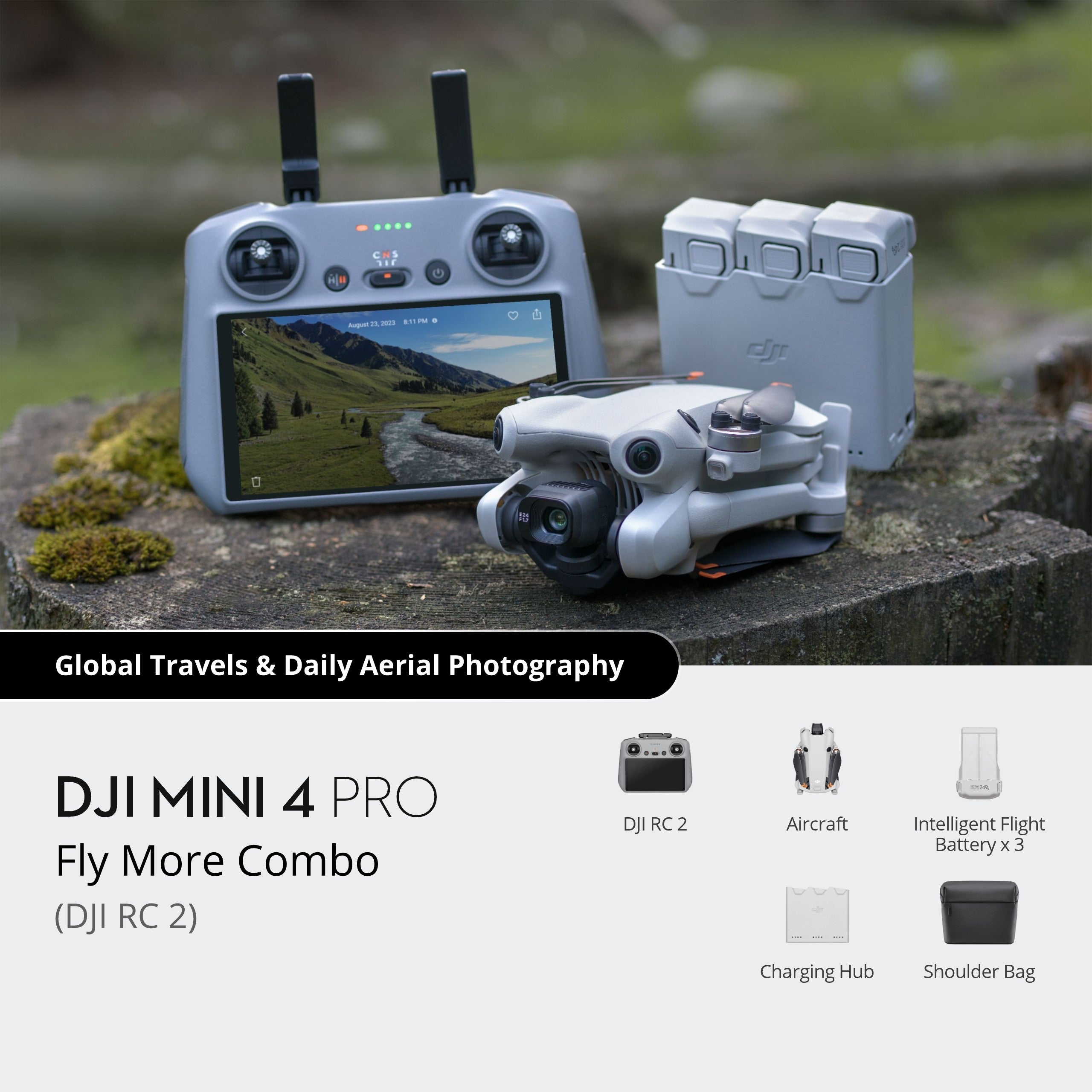 DJI Mini 4 Pro - Fly More Combo with RC 2 Remote - Quick Spec Sheet