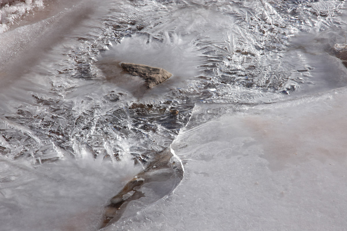 Abstract macro photo of what I think is ice but it could be stone. It's quite hard for me to tell in all honesty