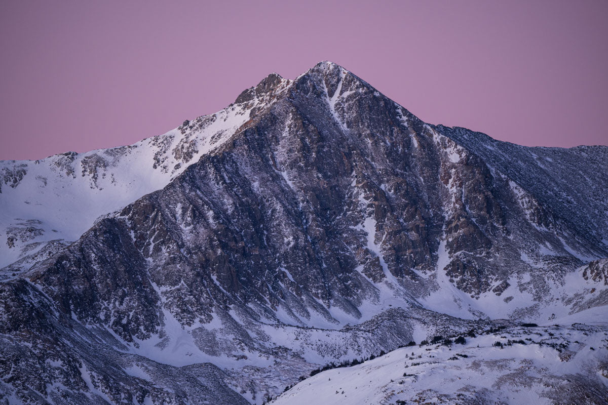 Photo of a mountain at dusk