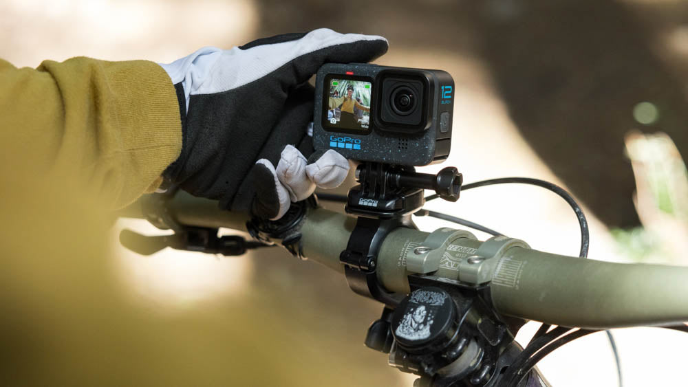 GoPro Hero 12 Black - Handlebar attachment on a mountain bike