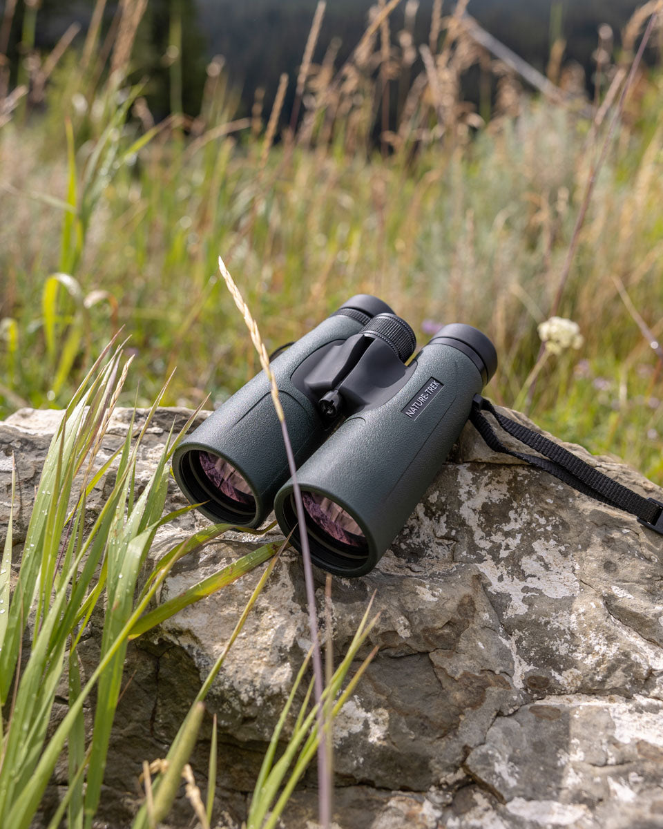 Lifestyle photo of the binoculars in the field