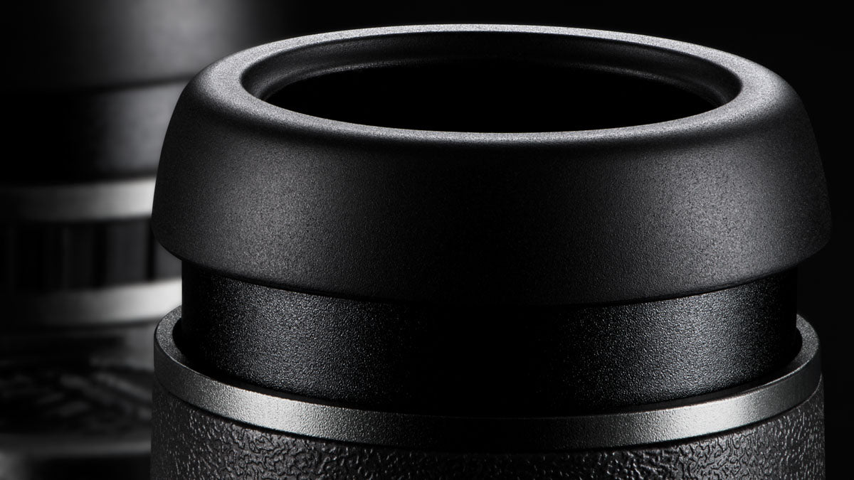 Close up product photo of the binocular eye piece
