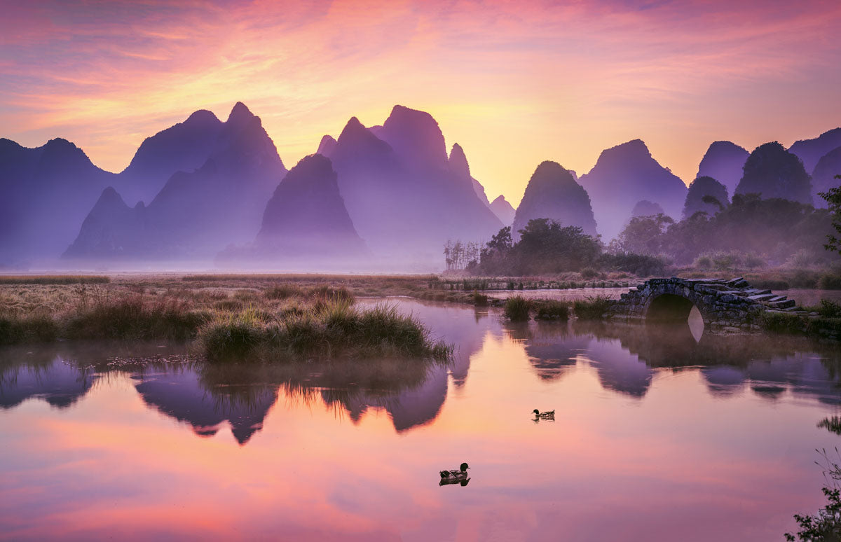 Breathtaking landscape shot in Asia