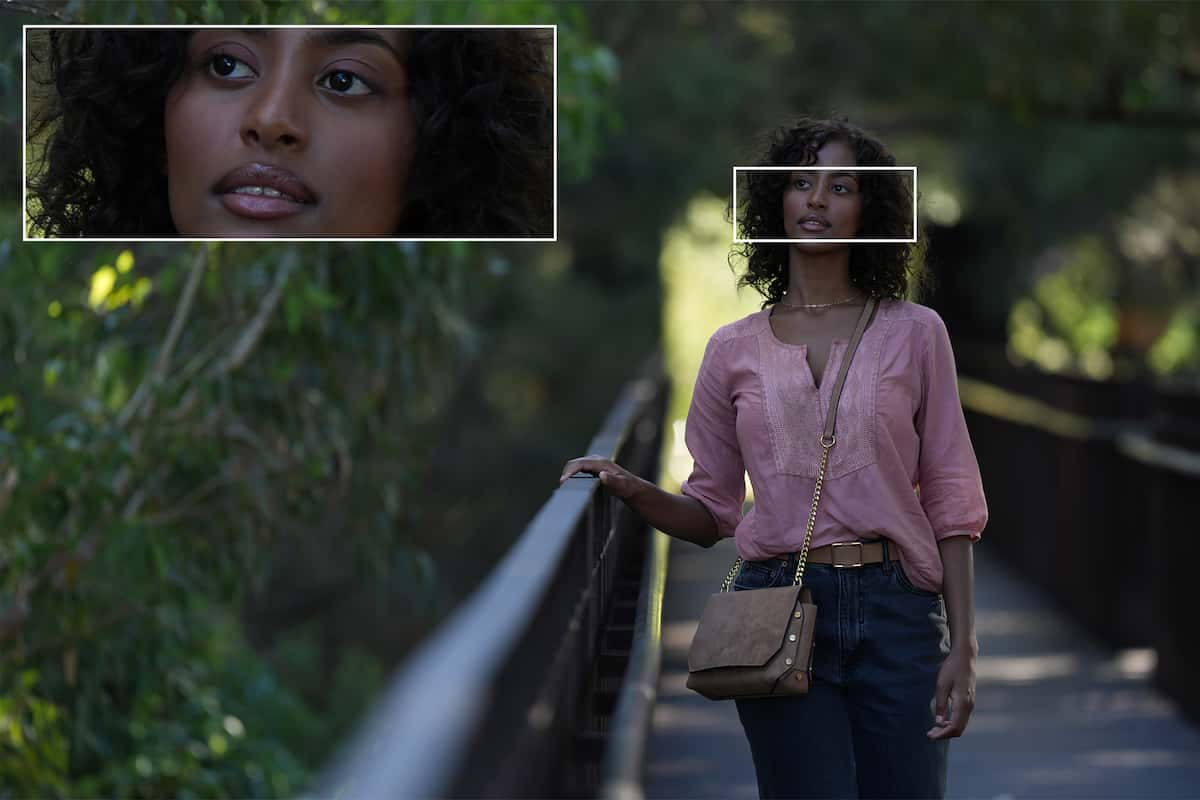 Illustration photo of a lady and a close up of her eyes