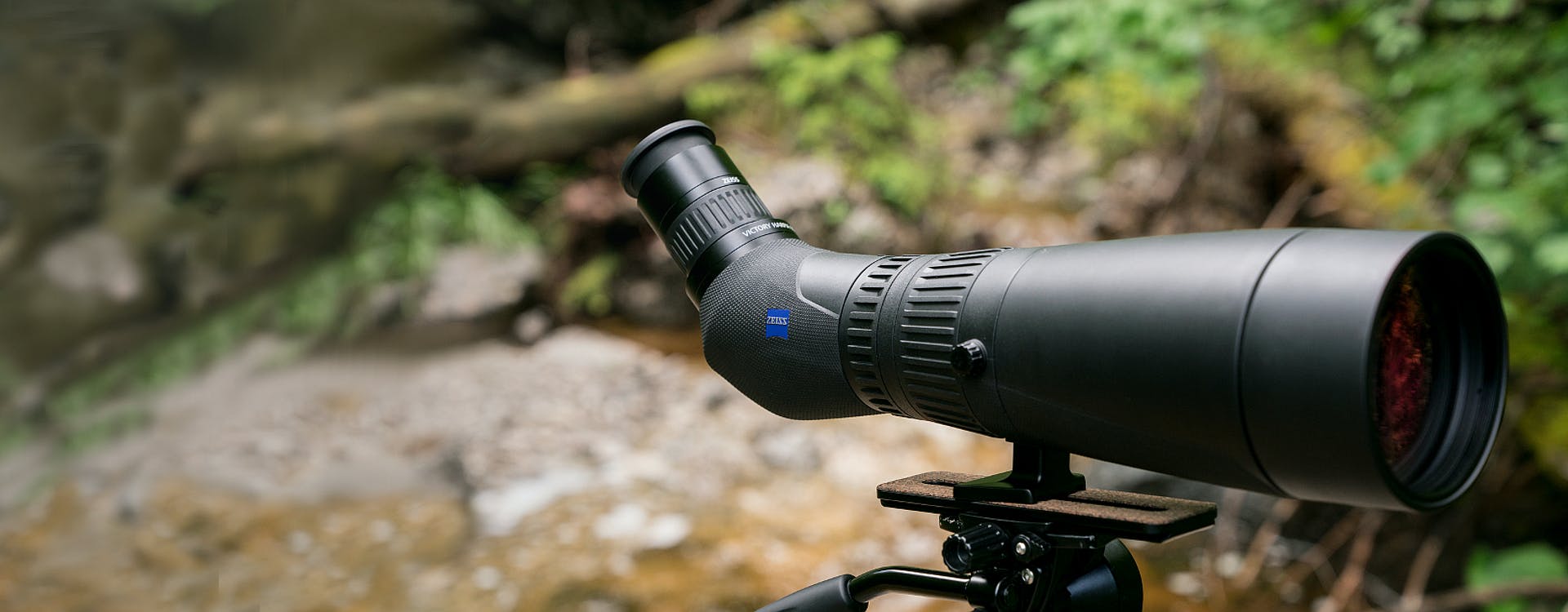Zeiss Victory Harpia 85 Spotting Scope - Lifestyle shot of the product in a woodland setting