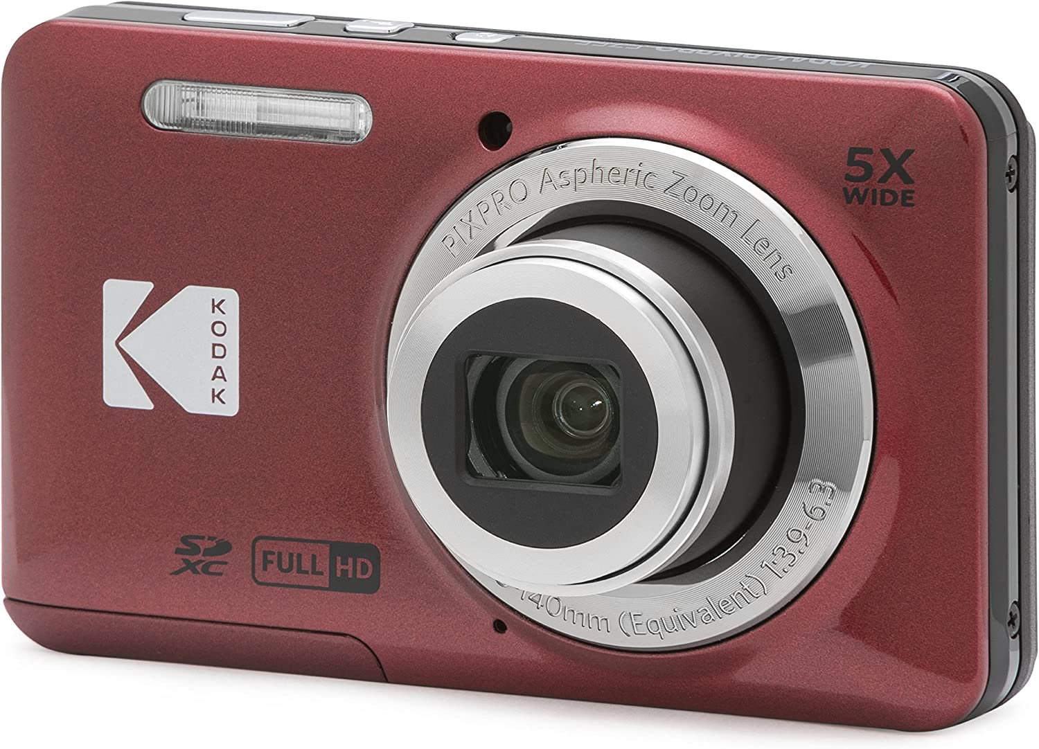 Kodak PIXPRO FZ45 16MP Digital Camera, Red - FZ45RD