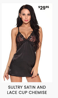 Sultry Satin and Lace Cup Chemise