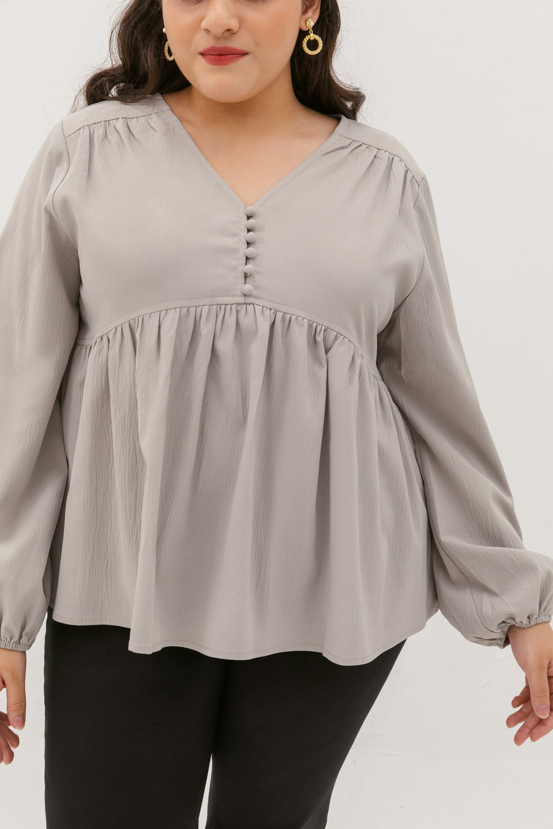 bell sleeve babydoll top