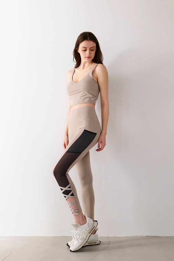SEE-THROUGH LACE UP LEGGINGS – IRAL