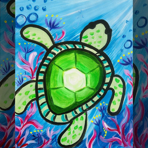 Turtle kids paint sip