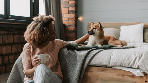 Mom with dog