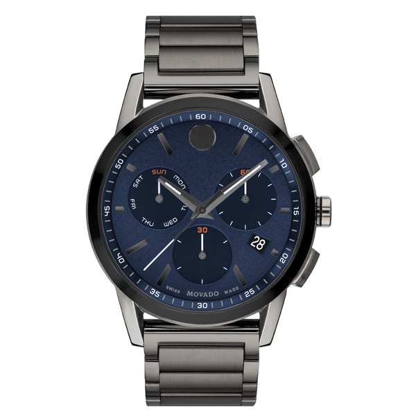 Movado SE Automatic, City stainle... Twin finished grey 41mm mid – PVD Jewelers dual