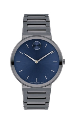 Movado finished Twin mid PVD grey stainle... Jewelers dual SE City – 41mm Automatic,