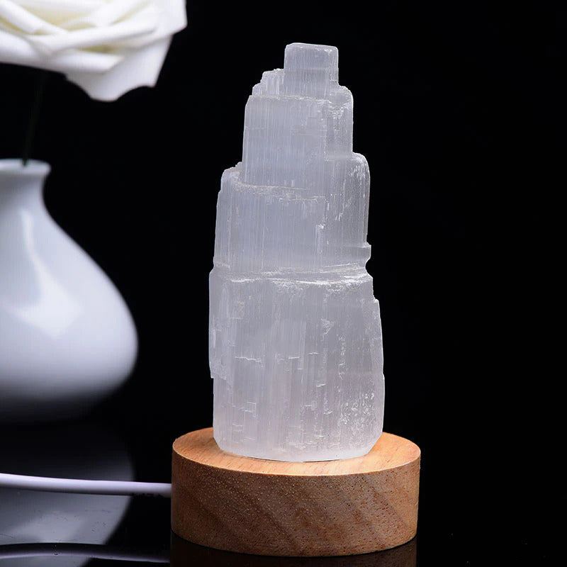 selenite cleansing lamp