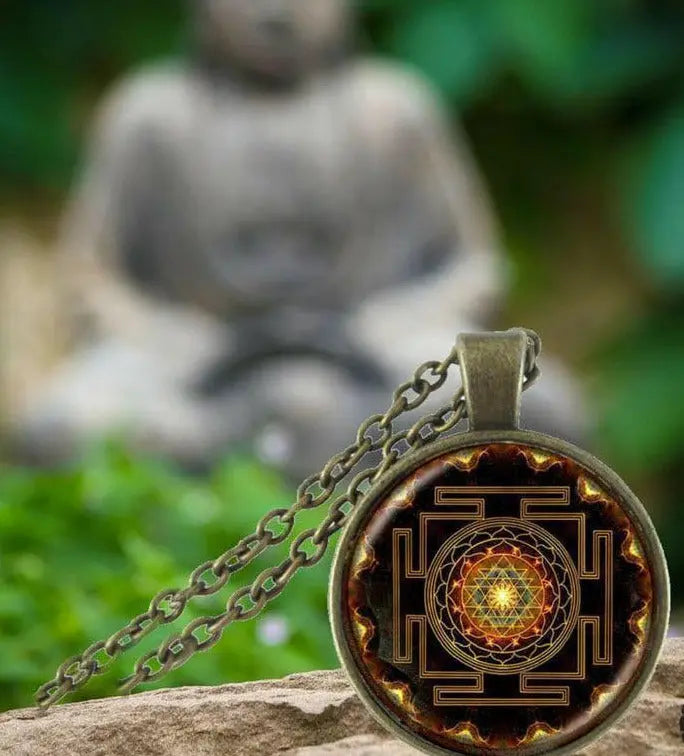 Sacred Geometry Sri Yantra Pendant Necklace