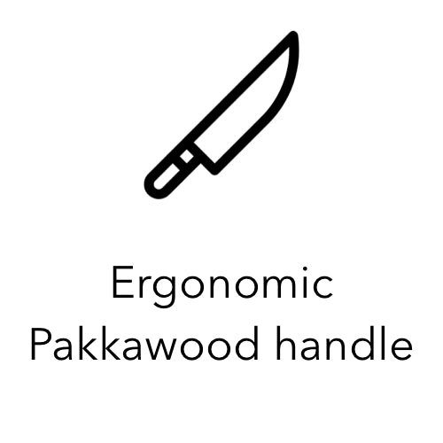 Ergonomic Pakkawood handle