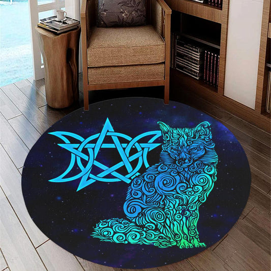  Round Rugs Endless Repeating Magic Mystic Cats