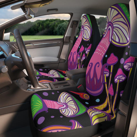 Trippy Mushroom Space Hippie Car Seat Covers