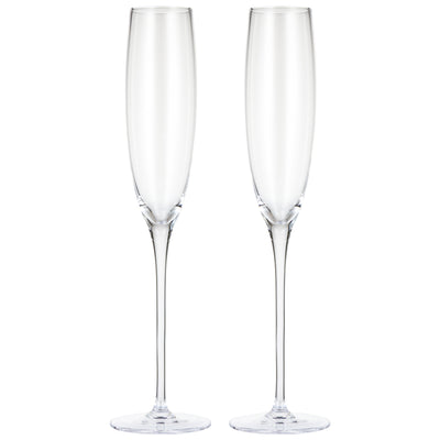 BERKWARE Premium Champagne Flutes - Crystal Tulip Champagne Glasses - 7.7  oz each (Set of 2)