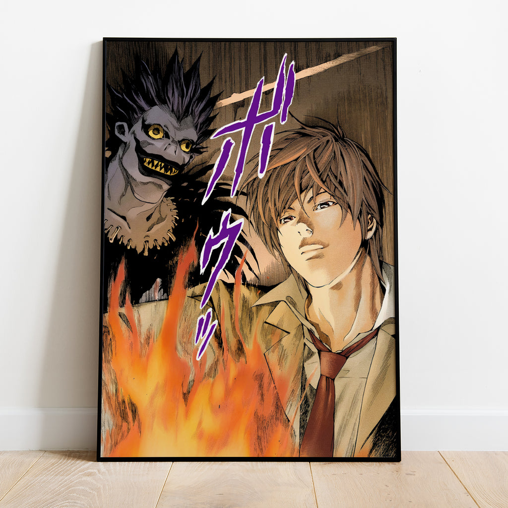 horrific poster of death note (ANIME POSTER) Paper Print