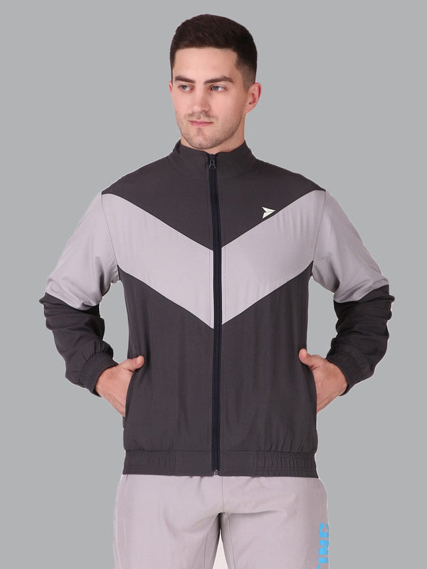 Grey Full Sleeves Mens Track Suit Upper Jacket at Rs 499/piece in Tiruppur  | ID: 22148029512