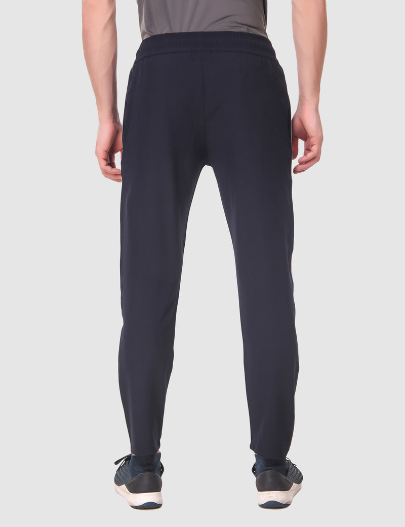 Fitinc NS Lycra Dryfit Navy Blue Track Pants with Zipper Pockets – FITINC