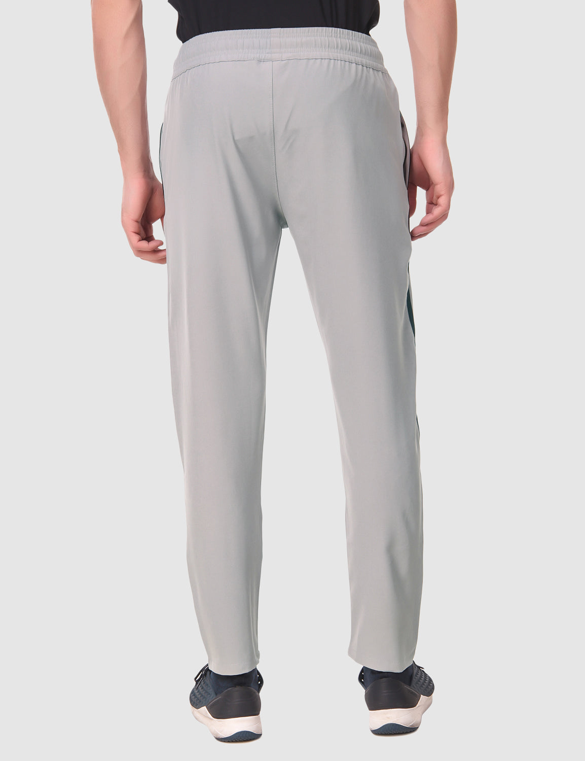 Fitinc NS Lycra Dryfit Light Grey Track Pants with Zipper Pockets – FITINC