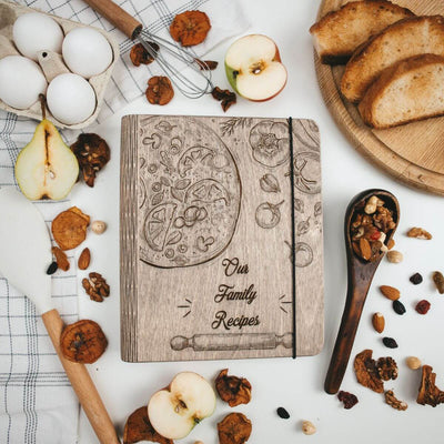 PERSONALIZED WOODEN RECIPE BOOK