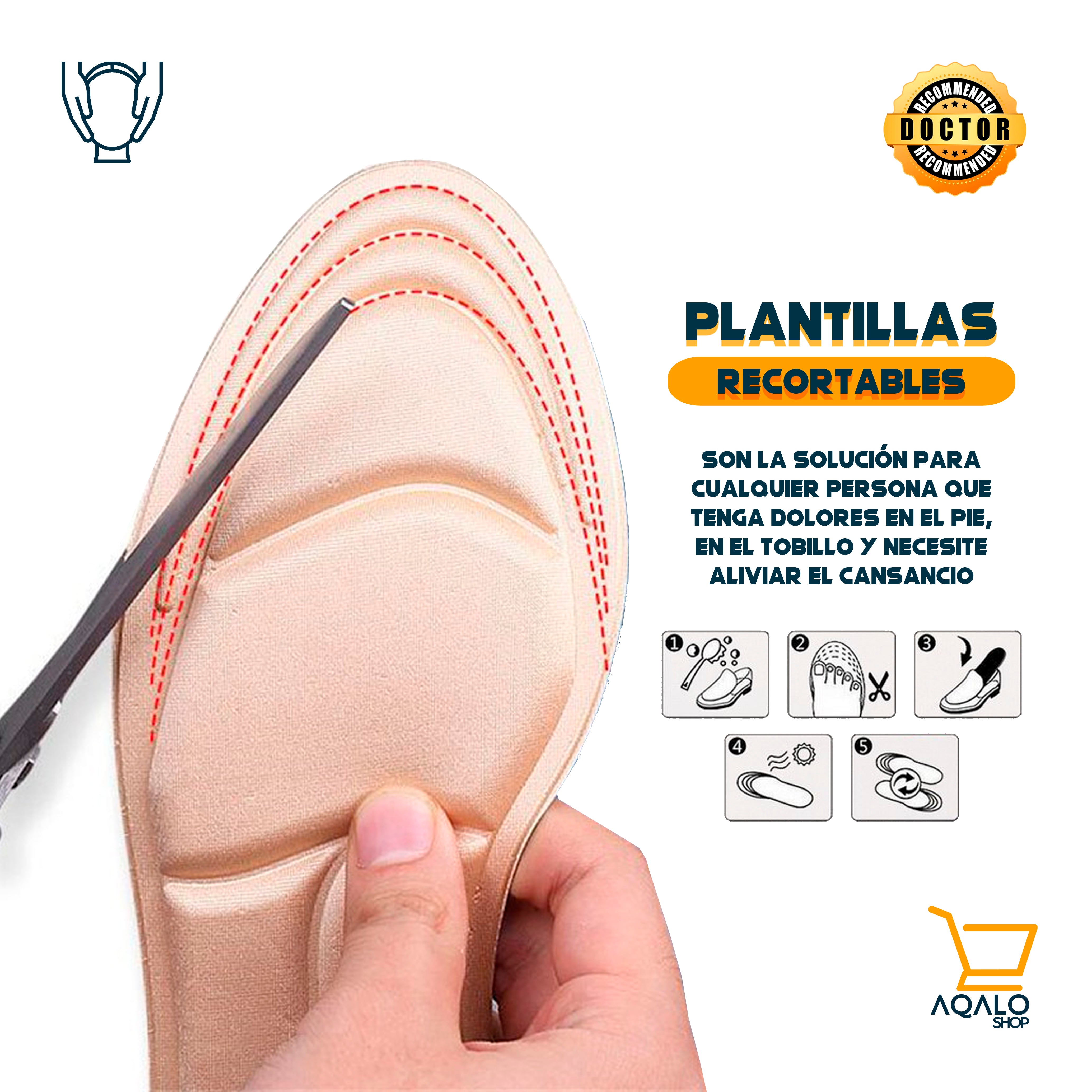 Plantilla Para Zapato Tacón 🦶 Aqalo Shop 4305