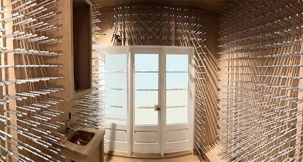 wine room in bedroom