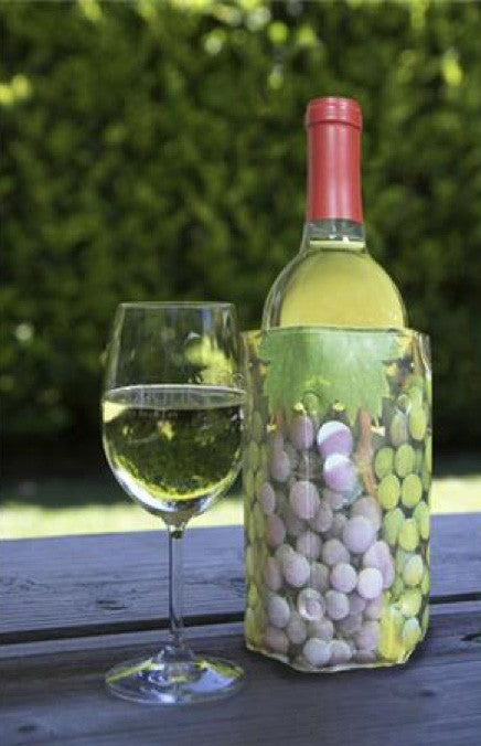 wine bottle outdoors with wine wrap