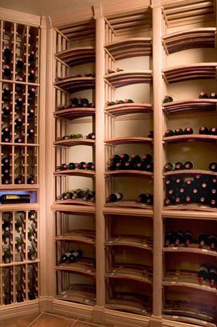 all wood wine cellar