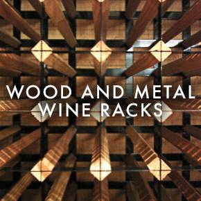 Metal and Wood Wine Racks