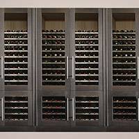 Custom 6-Door Wood & Glass Cabinets Thumbnail 1