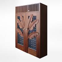 Custom Palm Wood Cabinet Thumbnail 1