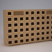 Custom 56 Cubicle Wine Locker with Cooling Systems Thumbnail 1