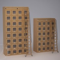 Two Custom Wine Lockers with Step Ladder Thumnail 1