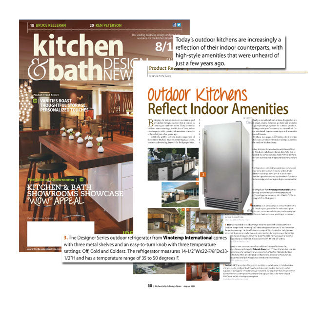 magazine cover with kitchen and article highlights