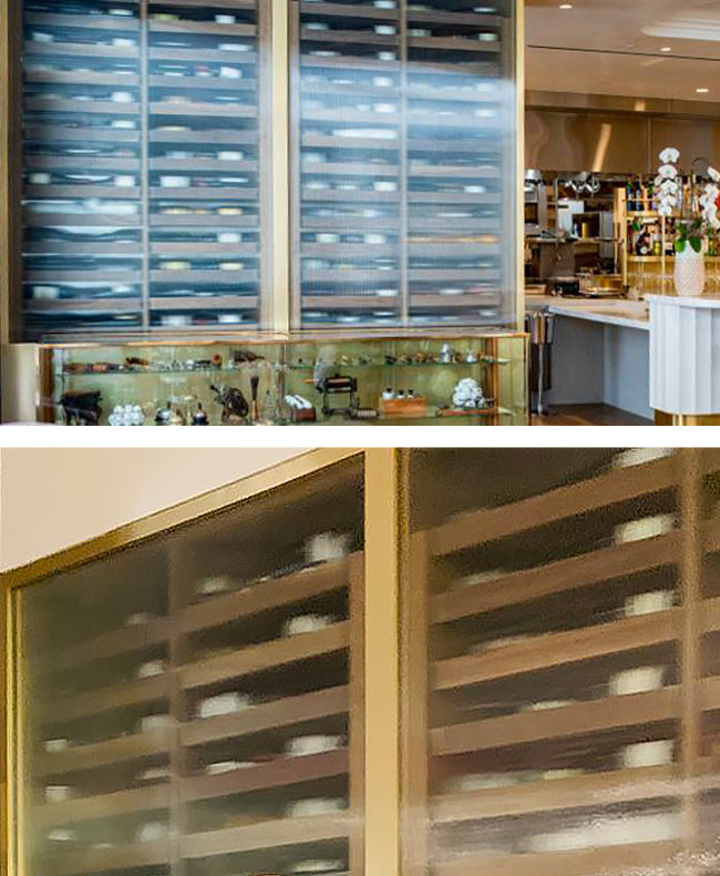 Custom Wine Cabinets Knife Pleat Restaurant, South Coast Plaza, CA. Thumbnail 1