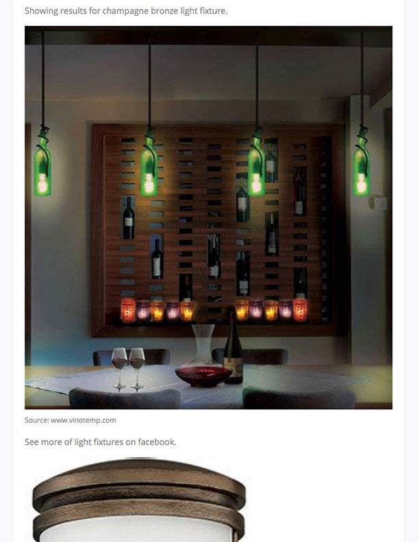 Epicureanist's Wine Bottle Ceiling Light Fixture is featured in Champagne Light Fixtures blog