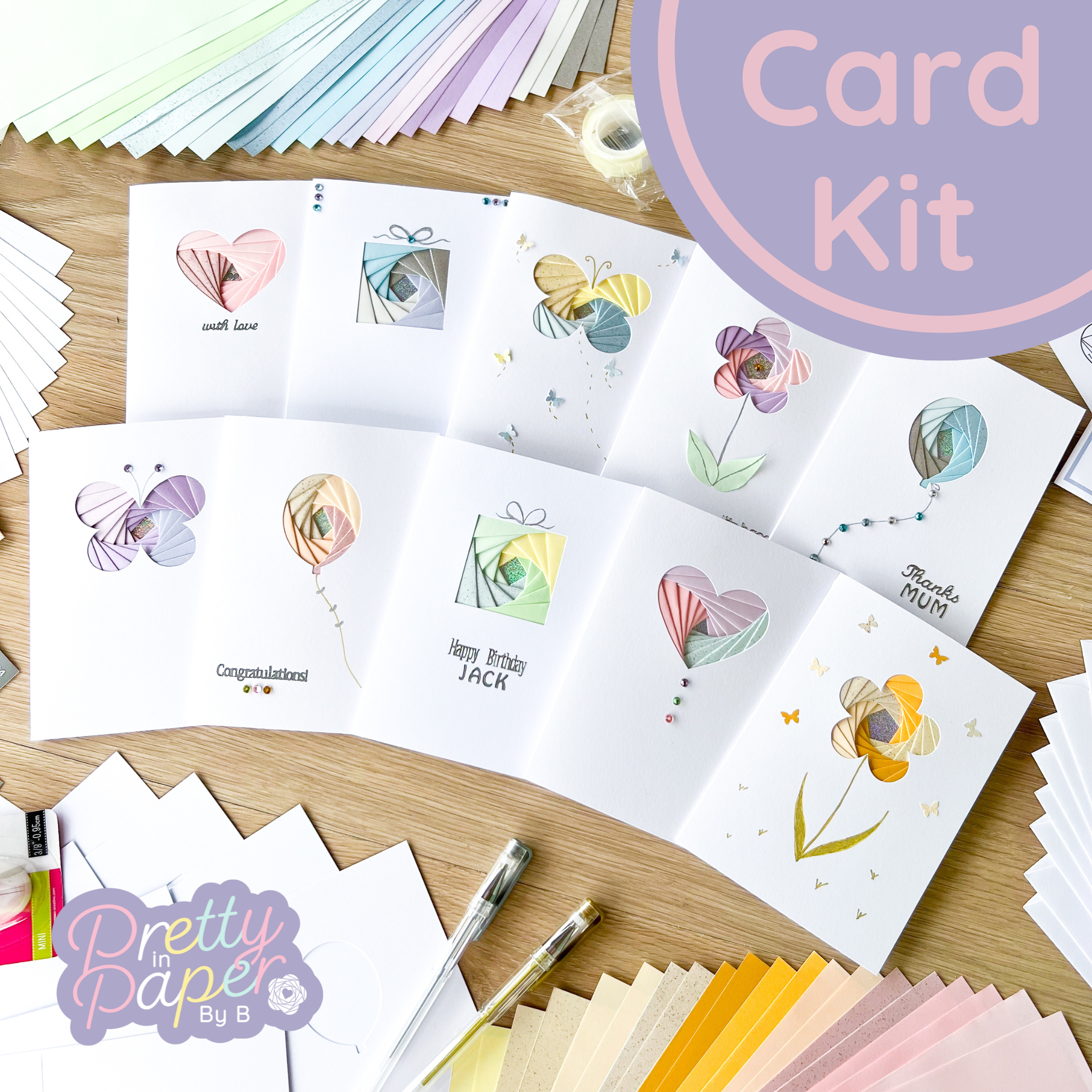 Beginner Iris Folding Card Making Kit, Deluxe Starter Kit