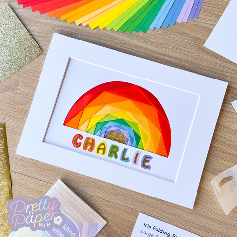 A4 Rainbow Wall Art with the name Charlie