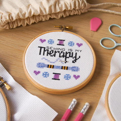 Sewing is my therapy cross stitch kit