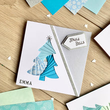 Load image into Gallery viewer, Christmas Card Making Kit Premium | Personalised Xmas Tree Iris Folding Beginners
