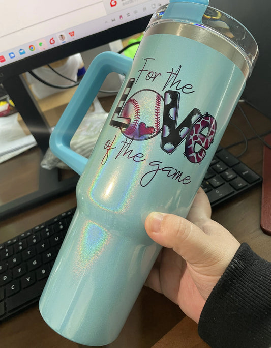 Ready To Ship- 40 oz Sublimation Tumbler W/ Handle – The Glittery Pig, LLC