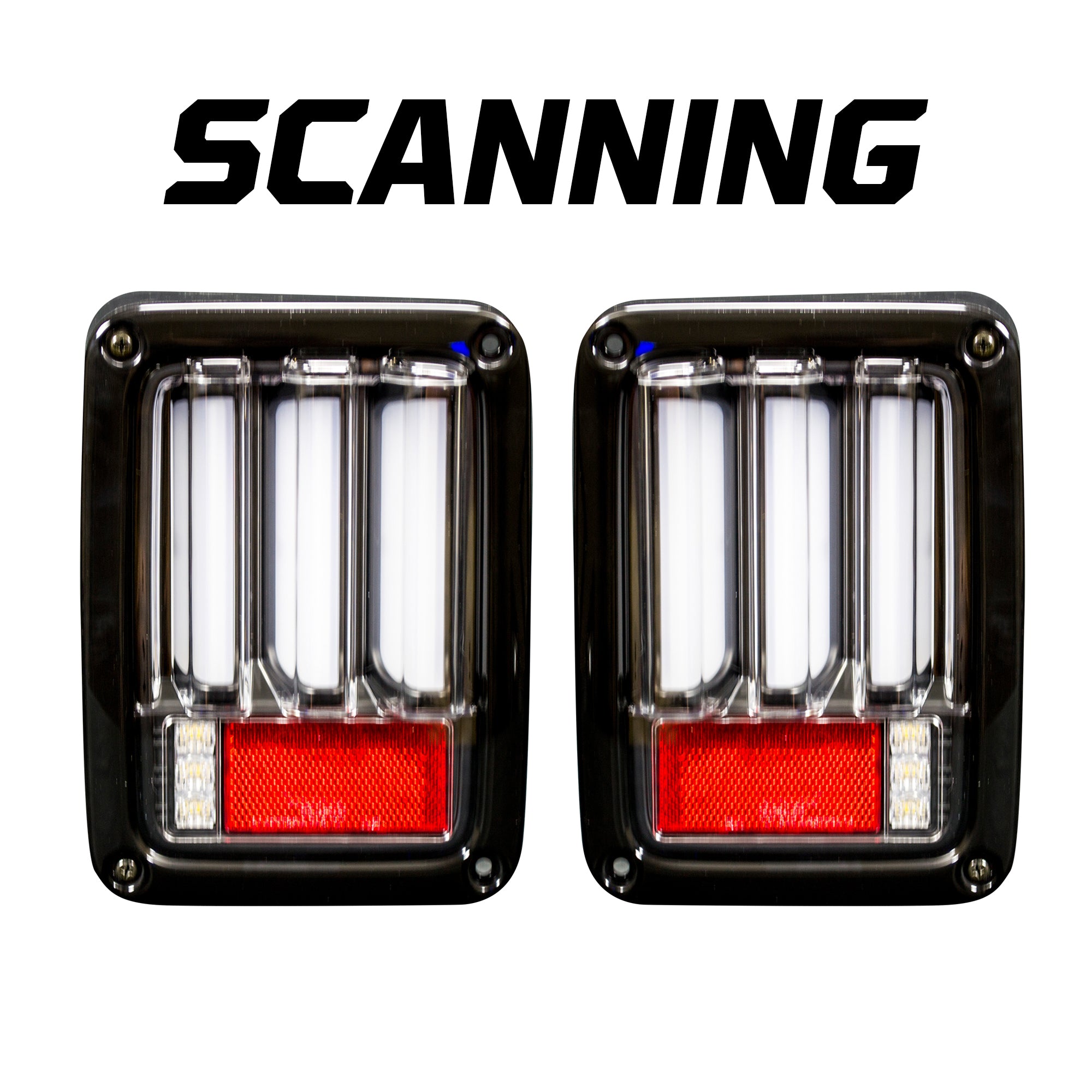 Jeep JK Wrangler 07-18 Tail Lights OLED in Clear - GoRECON